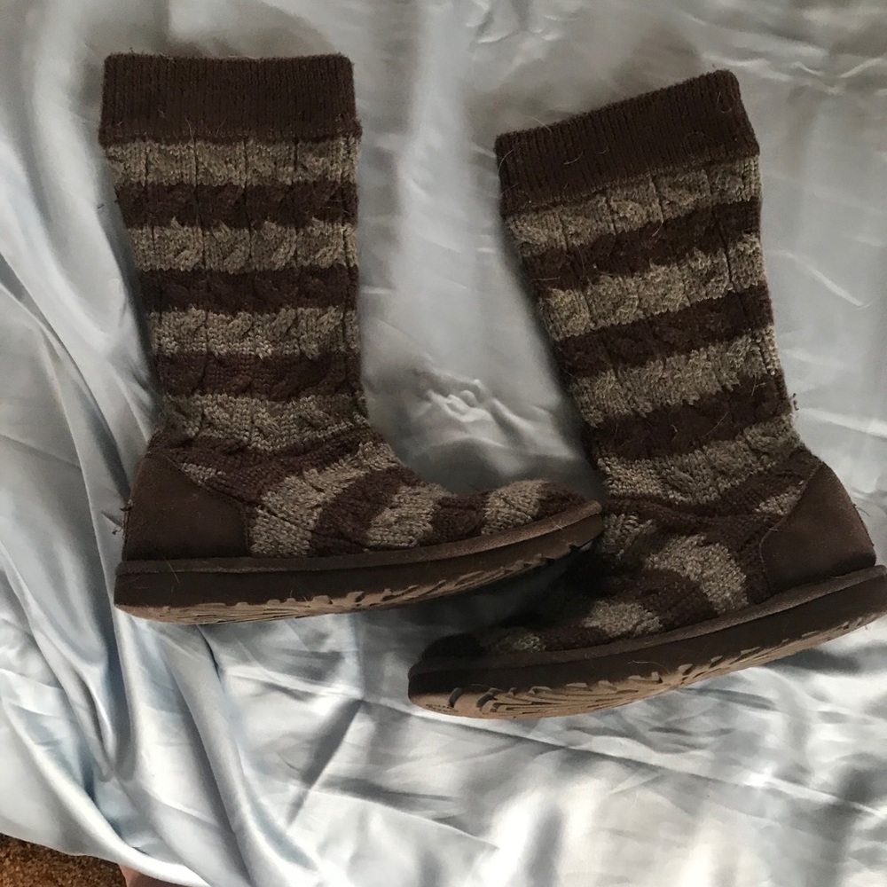 UGG knit striped boots
